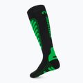 Ski socks Mico Heavy Weight Superthermo Primaloft Merino Ski nero verde fluo 2