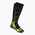 Ski socks Mico Medium Weight Superthermo Natural Marino Ski nero/giallo fluo