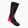 Women's ski socks Mico Medium Weight Warm Control Ski nero/fucsia fluo