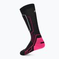 Women's ski socks Mico Medium Weight Warm Control Ski nero/fucsia fluo 2