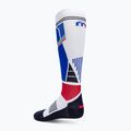 Mico Medium Weight M1 Ski Socks white and blue CA00102 2
