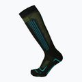 Ski socks Mico Medium Superthermo Primaloftsilk Ski nero/turchese