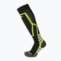 Children's ski socks Mico Medium Weight Warm Control Ski nero giallo fluo