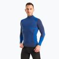 Men's Mico Warm Control Mock Neck thermal T-shirt blue IN01851