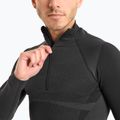Men's Mico Warm Control Zip Neck thermal T-shirt black IN01852 3