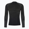 Men's Mico Warm Control Zip Neck thermal T-shirt black IN01852 6