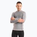 Men's Mico Odor Zero Mock Neck thermal T-shirt grey IN01451