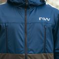 Men's Northwave Easy Out Softshell deep blue / forest green cycling jacket 9