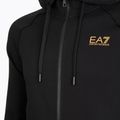 Men's sweatshirt Emporio Armani EA7 Train Logo Series Extended Logo Hoodie Fz black / gold 3