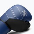 Hayabusa S4 Leather blue boxing gloves 4