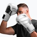 Hayabusa S4 Leather white boxing gloves 16