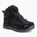 Children's trekking boots CMP Kiruna Mid Fitgo Fleece Wp antracite/festival