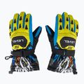 Level Junior ski gloves yellow/blue 2