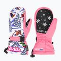 Level Junior Mitt pink children's ski gloves