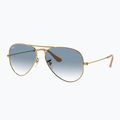 Sunglasses Ray-Ban Aviator Classic arista gold/light blue 4
