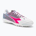 Men's Diadora Brasil Elite Veloce GR TFR football boots white/pink fluo/blue fluo