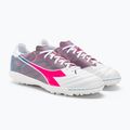 Men's Diadora Brasil Elite Veloce GR TFR football boots white/pink fluo/blue fluo 4