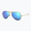 Sunglasses Ray-Ban Aviator Classic matt gold/blue polarized 4