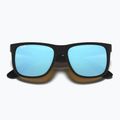 Sunglasses Ray-Ban Justin Classic matt black gum/blue mirror 3