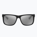 Sunglasses Ray-Ban Justin Classic matt black/silver grey mirror 2