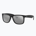 Sunglasses Ray-Ban Justin Classic matt black/silver grey mirror 4