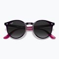 Children's sunglasses Ray-Ban RB9064S polished violet/grey gradient 3