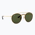 Sunglasses Ray-Ban Round Double Bridge arista gold/green g-15