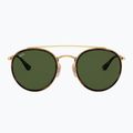 Sunglasses Ray-Ban Round Double Bridge arista gold/green g-15 2