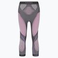 Women's thermoactive pants UYN Evolutyon UW Medium anthracite melange/raspberry/purple