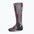 Women's ski socks UYN Ski Merino light grey/pink 3