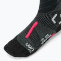 Men's ski socks UYN Ski One Merino anthracite/pink 3