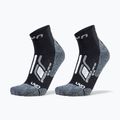 Men's socks UYN Trekking Approach Low Cut 2 pack black/grey