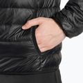 Men's EA7 Emporio Armani Train Core ID Down Light Hoodie black/gold logo jacket 4