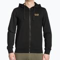 Men's EA7 Emporio Armani Train Core ID Hoodie FZ Coft black/gold logo sweatshirt