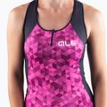 Women's cycling jersey Alé Triangles pink and black L21112543 5