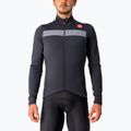 Men's Castelli Puro 3 FZ light black/silver reflex bicycle sweatshirt