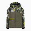 Children's ski jacket CMP 36W0714P Fix Hood olive/acido