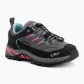Children's trekking boots CMP Rigel 2.0 Low Waterproof grey/acquarius/pink fluo
