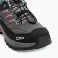 Children's trekking boots CMP Rigel 2.0 Low Waterproof grey/acquarius/pink fluo 7