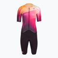 Women's cycling suit Castelli Free Sanremo 3 SS W dark night shade/vivid orange-bright rose