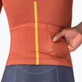 Men's cycling jersey Castelli Drittone Logo paprika/mango mojito 5