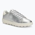 Geox Spherica Ecub-1 silver/optic white women's shoes