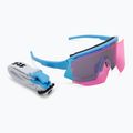 Bliz Breeze matte blue/grey blue mirror/pink sunglasses