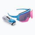 Bliz Breeze Small matte blue/grey blue mirror/pink sunglasses
