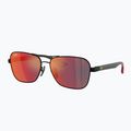 Sunglasses Ray-Ban Rb8336M Scuderia matt black/dark grey mirror blue/red 4