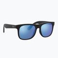 Children's sunglasses Ray-Ban Justin matt rubber black/blue mirror