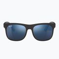 Children's sunglasses Ray-Ban Justin matt rubber black/blue mirror 2