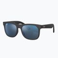 Children's sunglasses Ray-Ban Justin matt rubber black/blue mirror 3