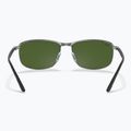Sunglasses Ray-Ban Rb3671 Polarized+ Lenses black silver/dark green polarized+ 5