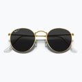 Sunglasses Ray-Ban Round Metal gold/black polarized 3